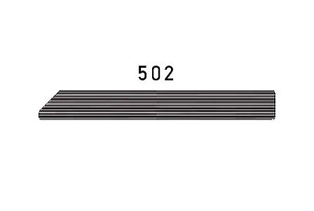 Soklová lišta lékořice 9556 502, 78x10x4500/6000 mm, TWINSON 10 × 78 ×