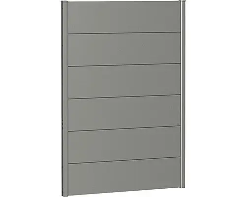 Biohort Zástěna na ochranu soukromí BIOHORT - výška 137 cm (šedý křemen metalíza) 180 × 137 × 4,4 cm