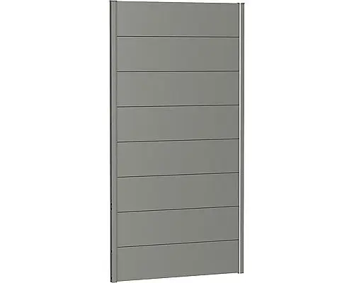Biohort Zástěna na ochranu soukromí BIOHORT - výška 182 cm (šedý křemen metalíza) 180 × 182 × 4,4 cm