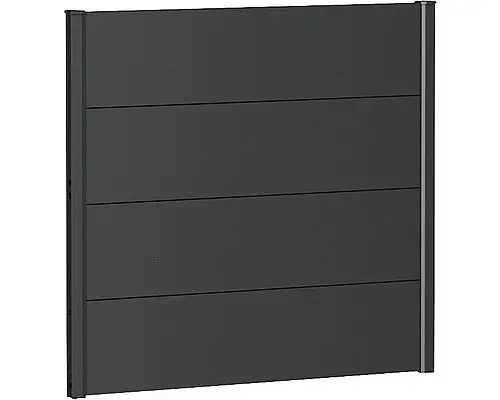 Biohort Zástěna na ochranu soukromí BIOHORT - výška 91 cm (tmavě šedá metalíza) 194 × 91 × 4,4 cm