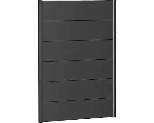 Biohort Zástěna na ochranu soukromí BIOHORT - výška 137 cm (tmavě šedá metalíza)
