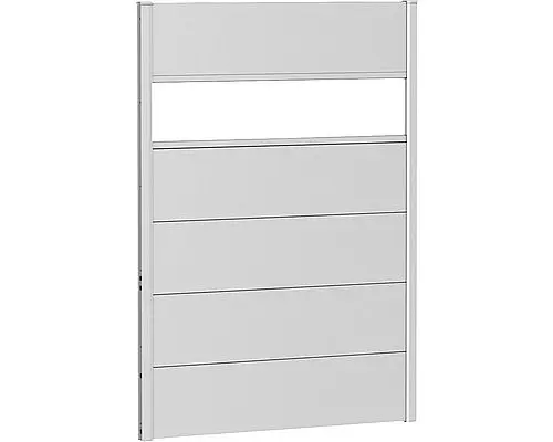 Biohort Zástěna na ochranu soukromí BIOHORT s akrylovým panelem - výška 137 cm (stříbrná metalíza)