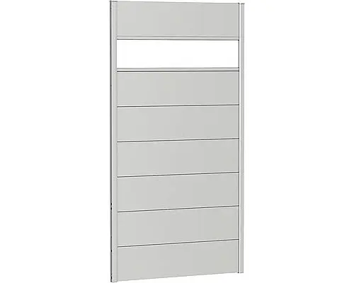 Biohort Zástěna na ochranu soukromí BIOHORT s akrylovým panelem - výška 182 cm (stříbrná metalíza) 200 × 182 × 4,4 cm