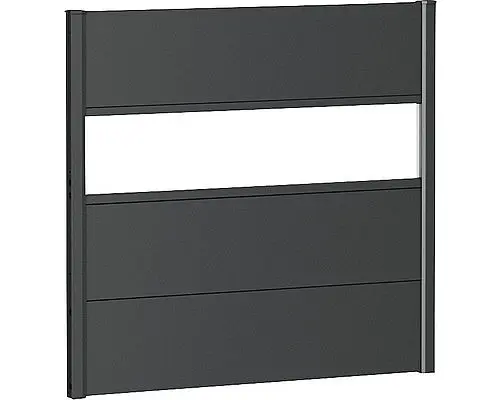 Biohort Zástěna na ochranu soukromí BIOHORT s akrylovým panelem - výška 91 cm (tmavě šedá metalíza) 194 × 91 × 4,4 cm