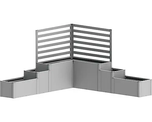 Biohort Vyvýšený záhon BIOHORT Davinci 1 - 299 x 299 x 168 cm (stříbrná metalíza)
