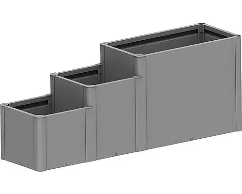 Biohort Vyvýšený záhon BIOHORT Davinci 3 - 201 x 53 x 77 cm (šedý křemen metalíza)