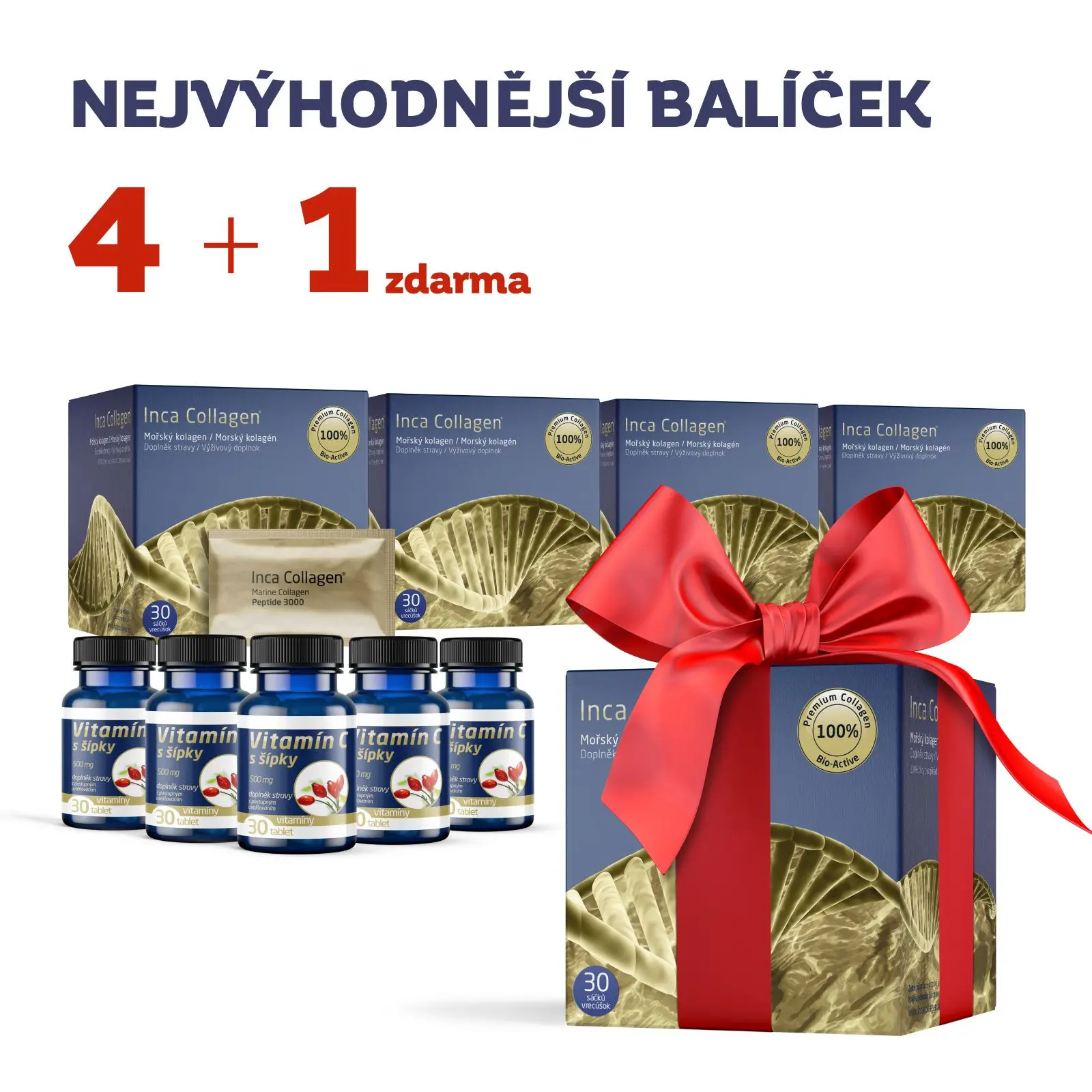 Inca Collagen Nejvýhodnější balíček 4+1 zdarma