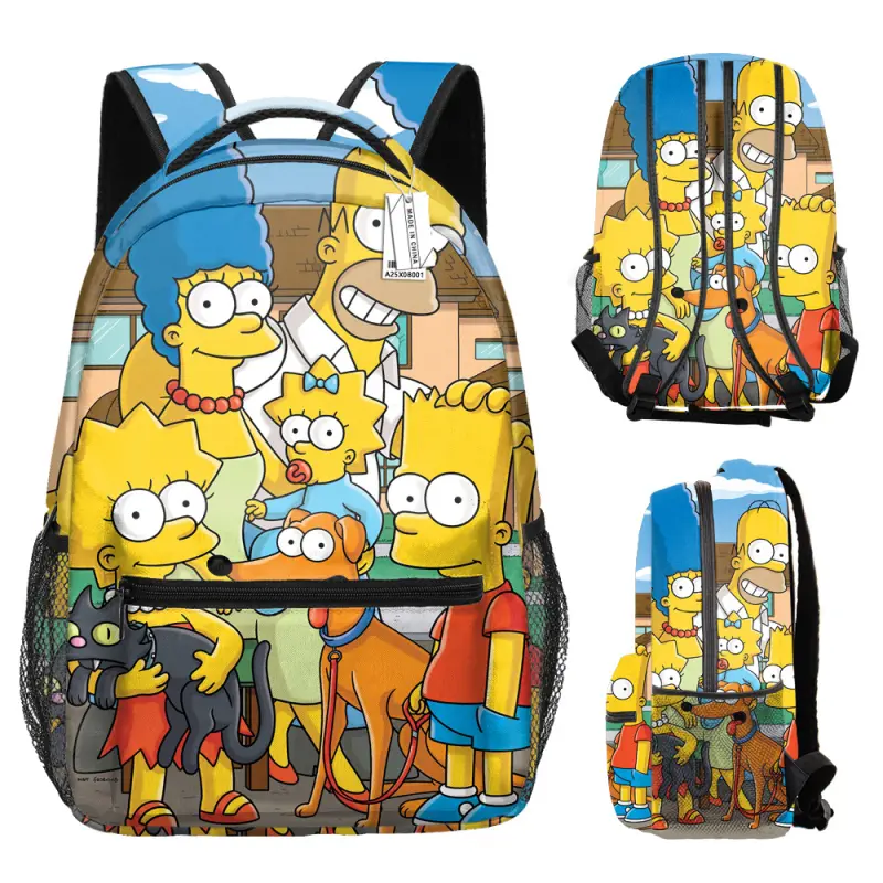 Made in China Dětský / studentský batoh s potiskem celého obvodu motiv Simpsonovi