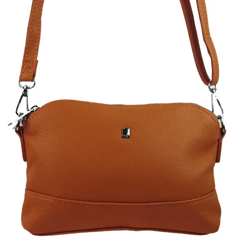 BELLA BELLY Hnědá crossbody dámská kabelka se třemi oddíly 5414-BB