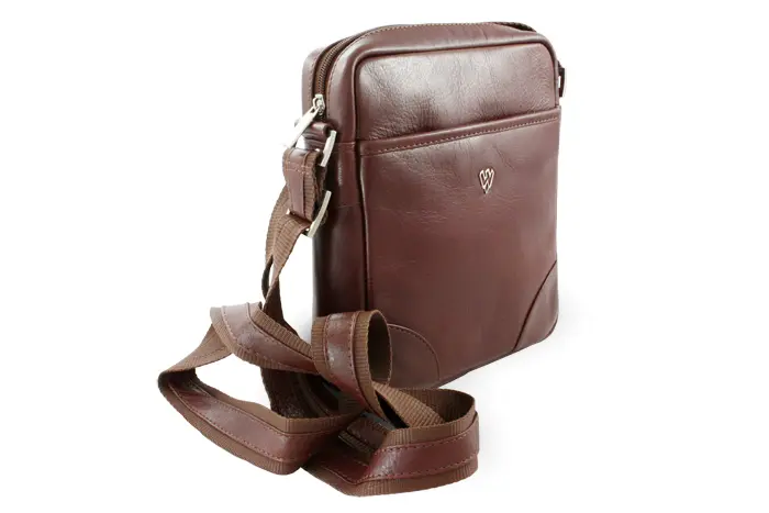 Malý hnědý kožený crossbag 215-1711-40