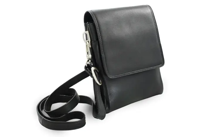 Malý černý kožený pánský crossbag 215-2189-60