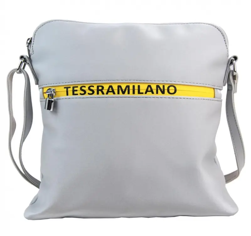 MARIA MARNI Sportovní crossbody dámská textilní kabelka 5329-BB stříbrná
