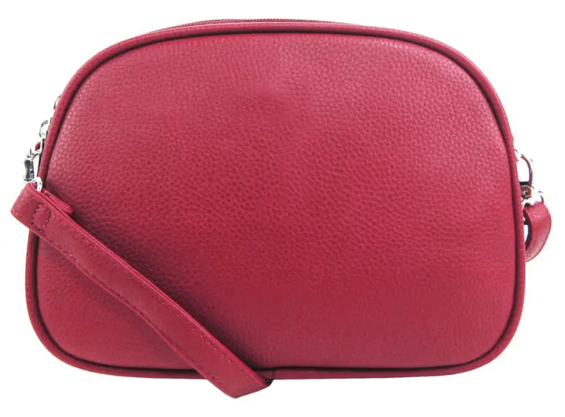 Dudlin Fuchsiově růžová menší crossbody dámská kabelka se třemi oddíly