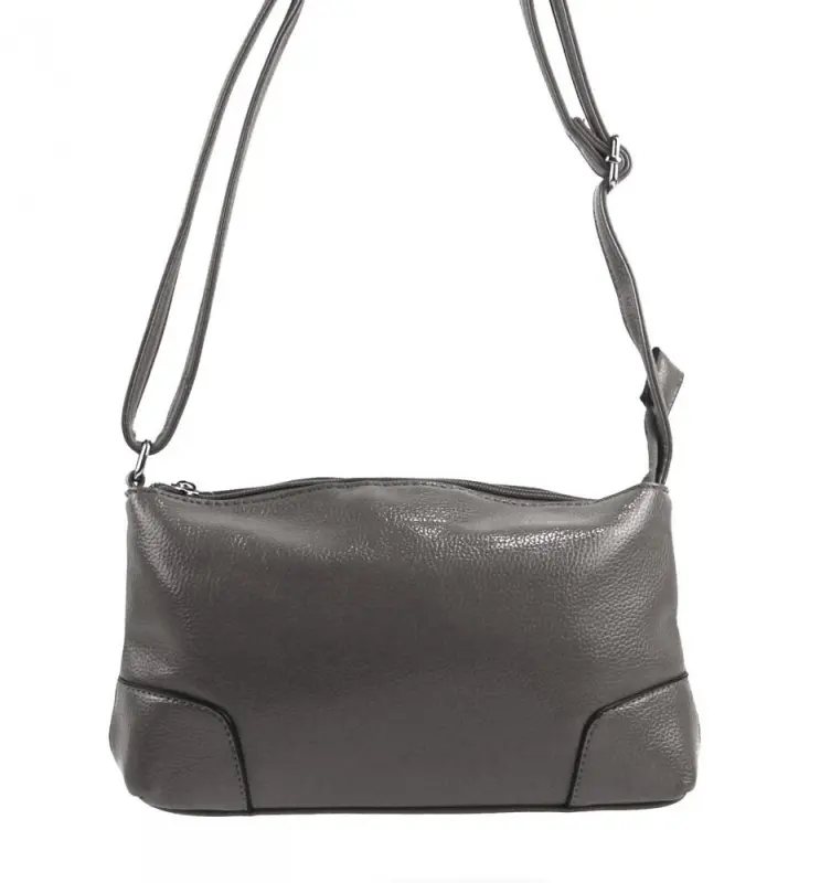 Podélná menší dámská crossbody kabelka H0515 šedá