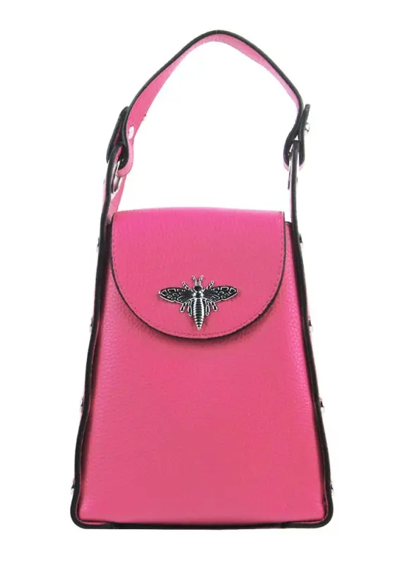 Menší dámská kabelka crossbody / do ruky růžová
