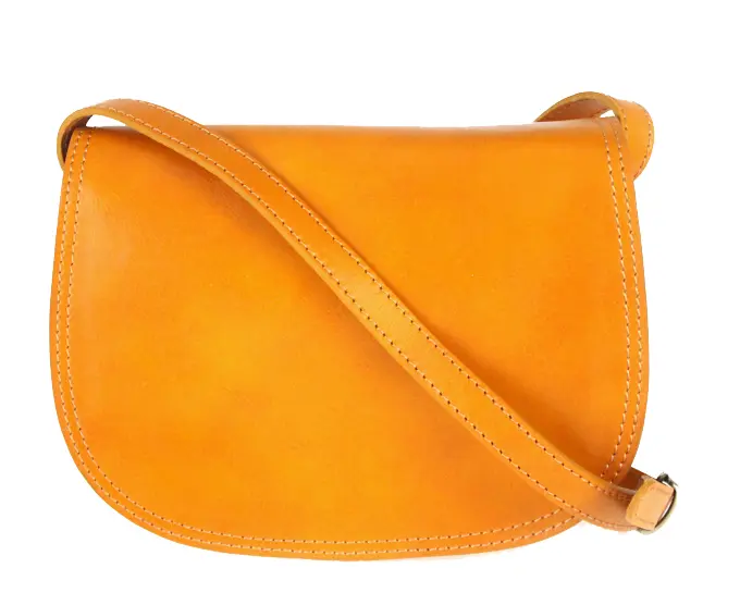 Kožená crossbody dámská kabelka Enila I Fratelli hořčicová žlutá