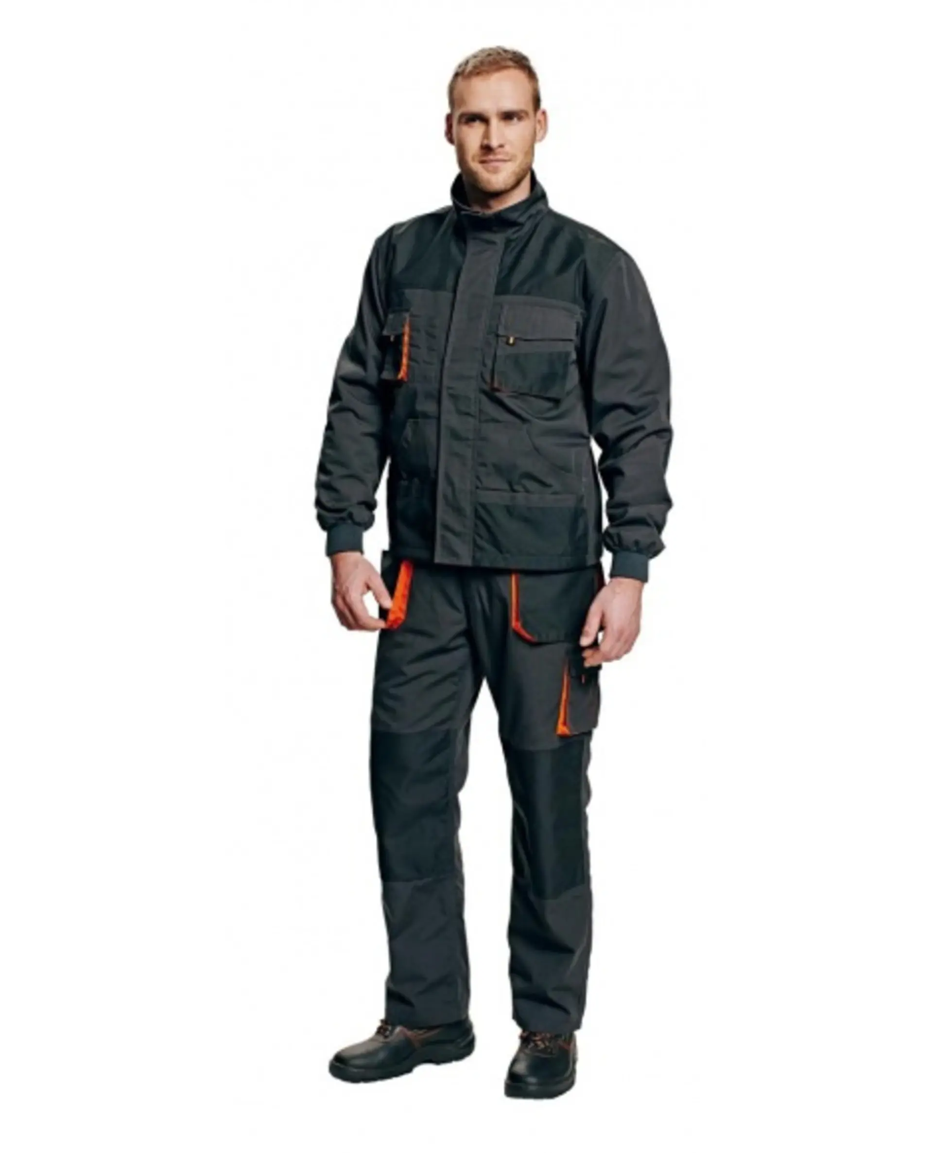 Australian Line Emerton Flannel Winter zimní pracovní bunda černá oranžová