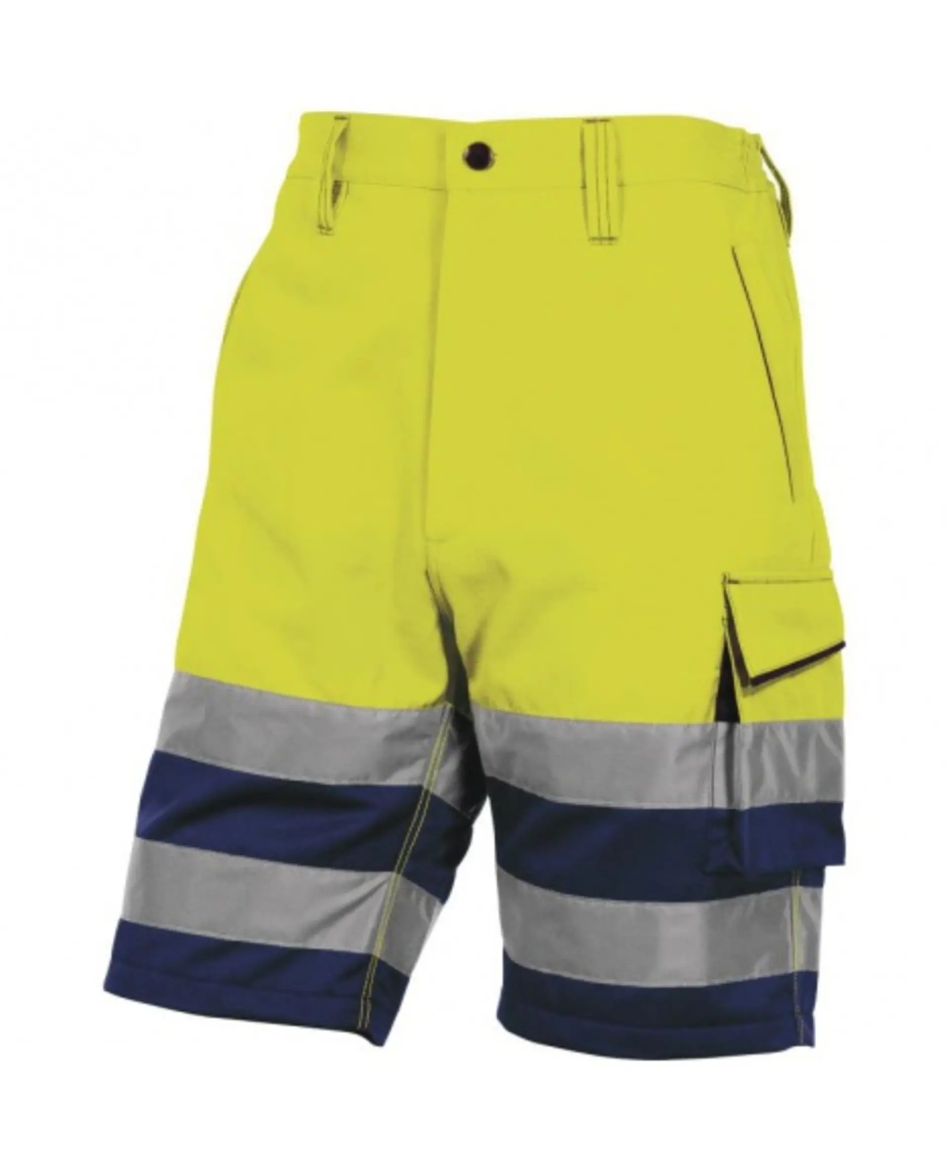 DeltaPlus PHBE2 Kraťasy reflexní žlutá/námořnická modrá XXL 62-2XL