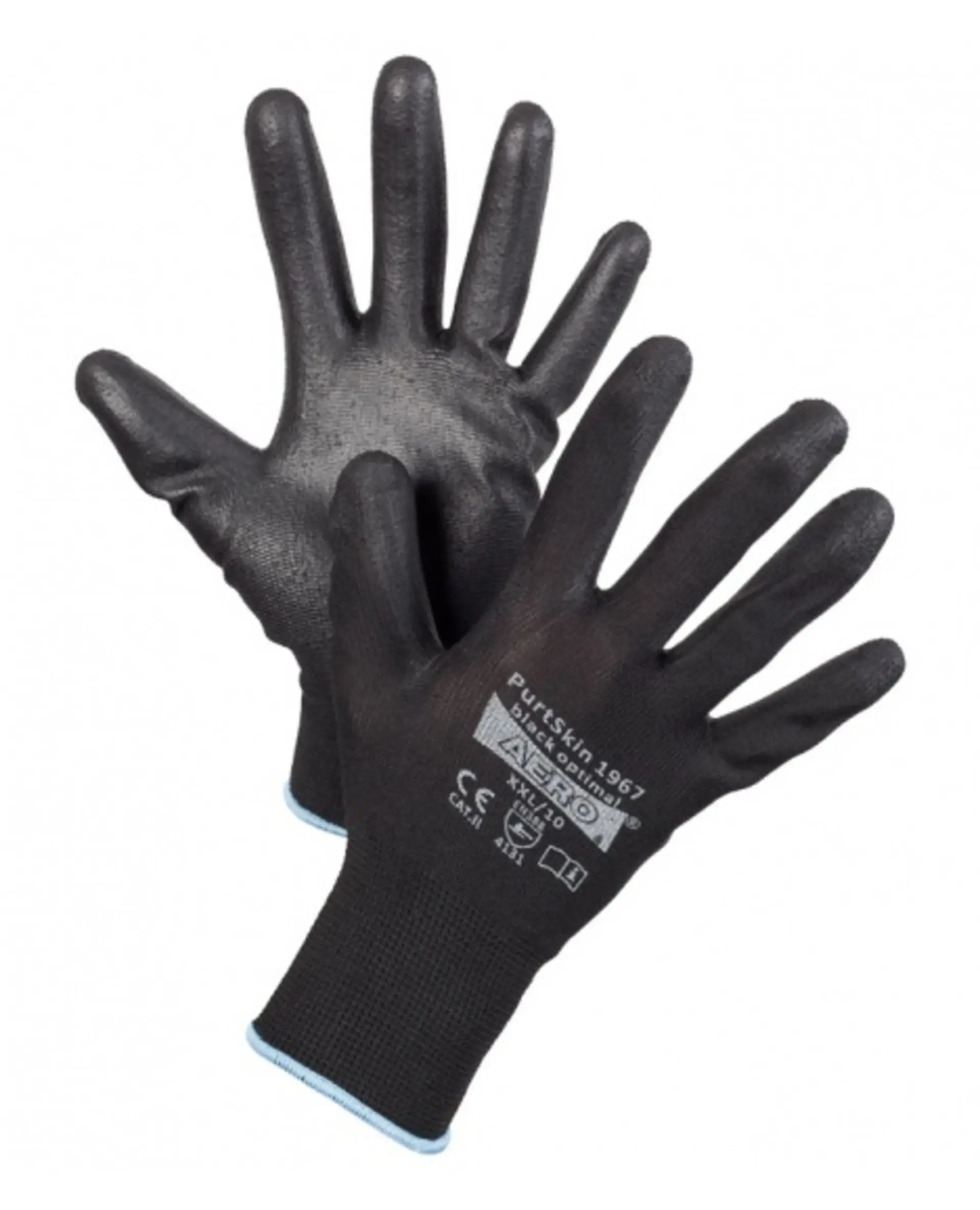 AERO PurtSkin Black Optimal 1967 polyuretan Rukavice povrstvené