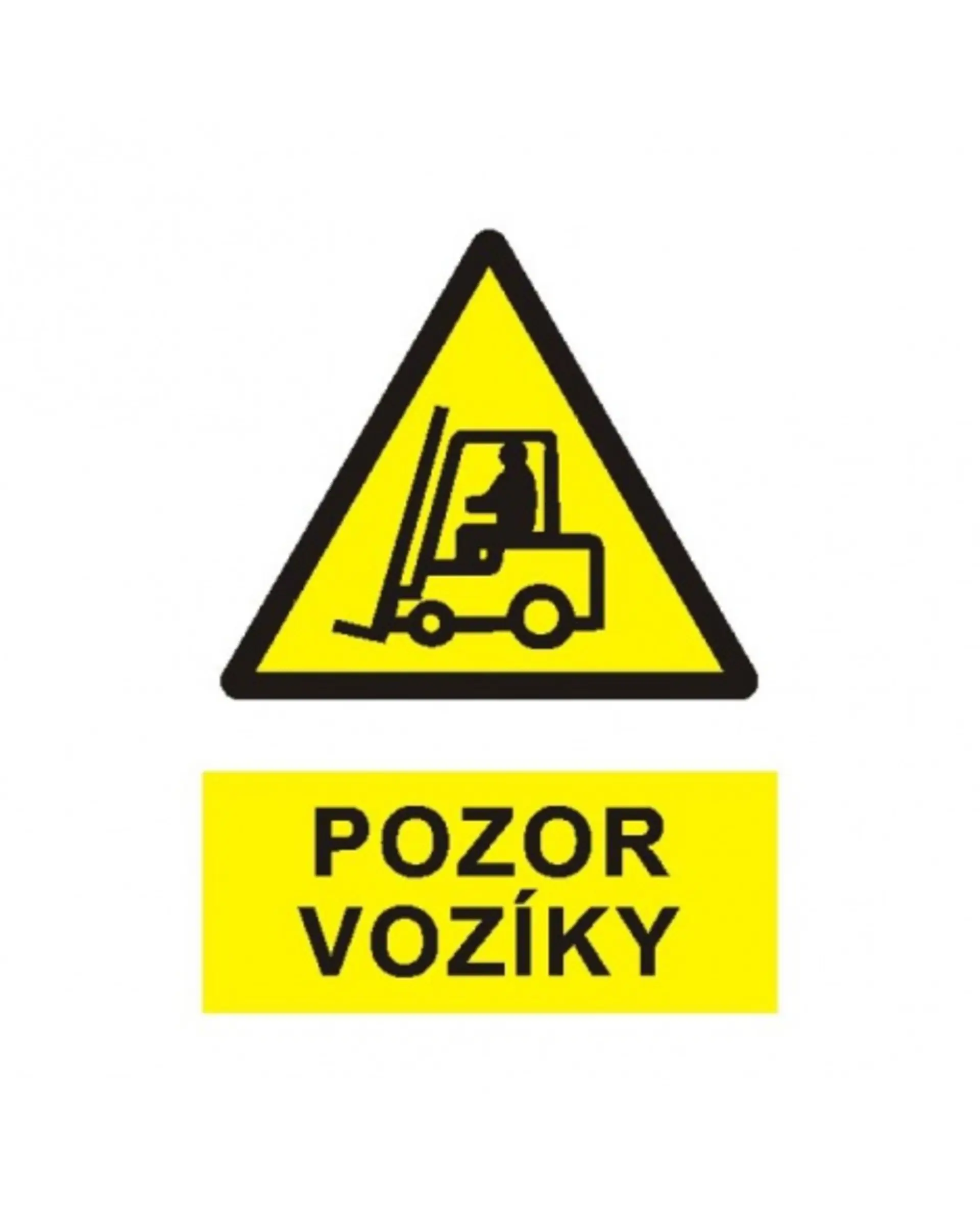 Bezpečnostní značky 1199D A4 fólie Pozor vozíky