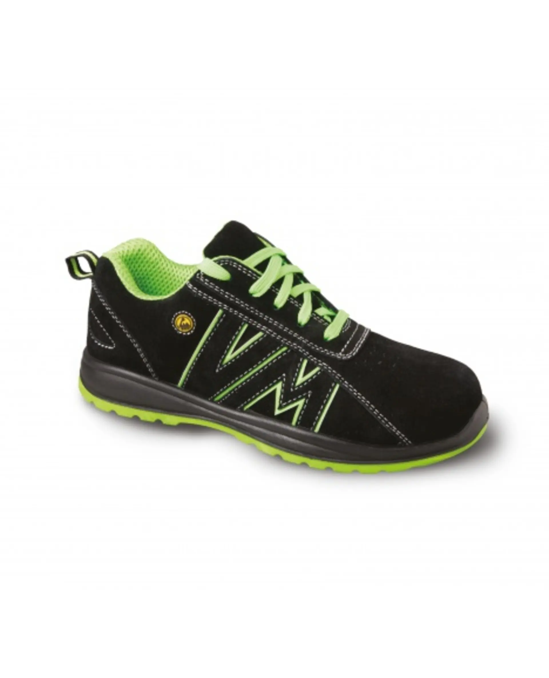 VM Footwear VM TOKIO S1 ESD Polobotky černá/zelená