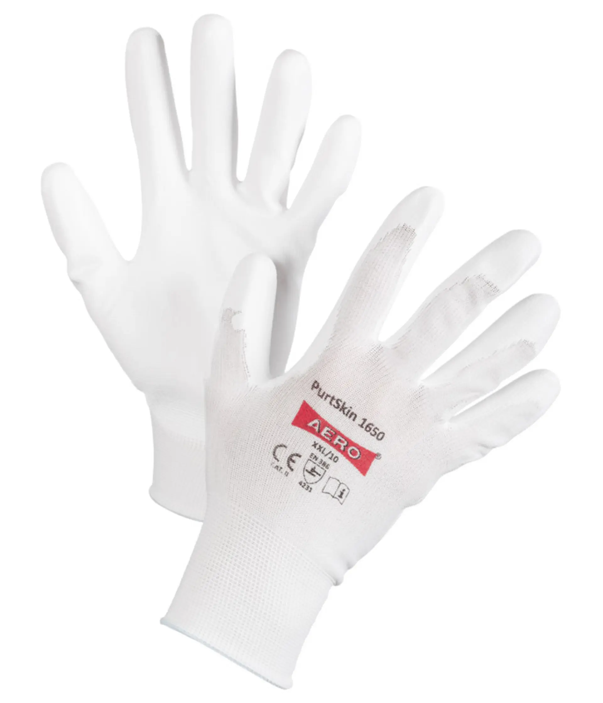 AERO PurtSkin 1650 polyuretan Rukavice povrstvené bílá