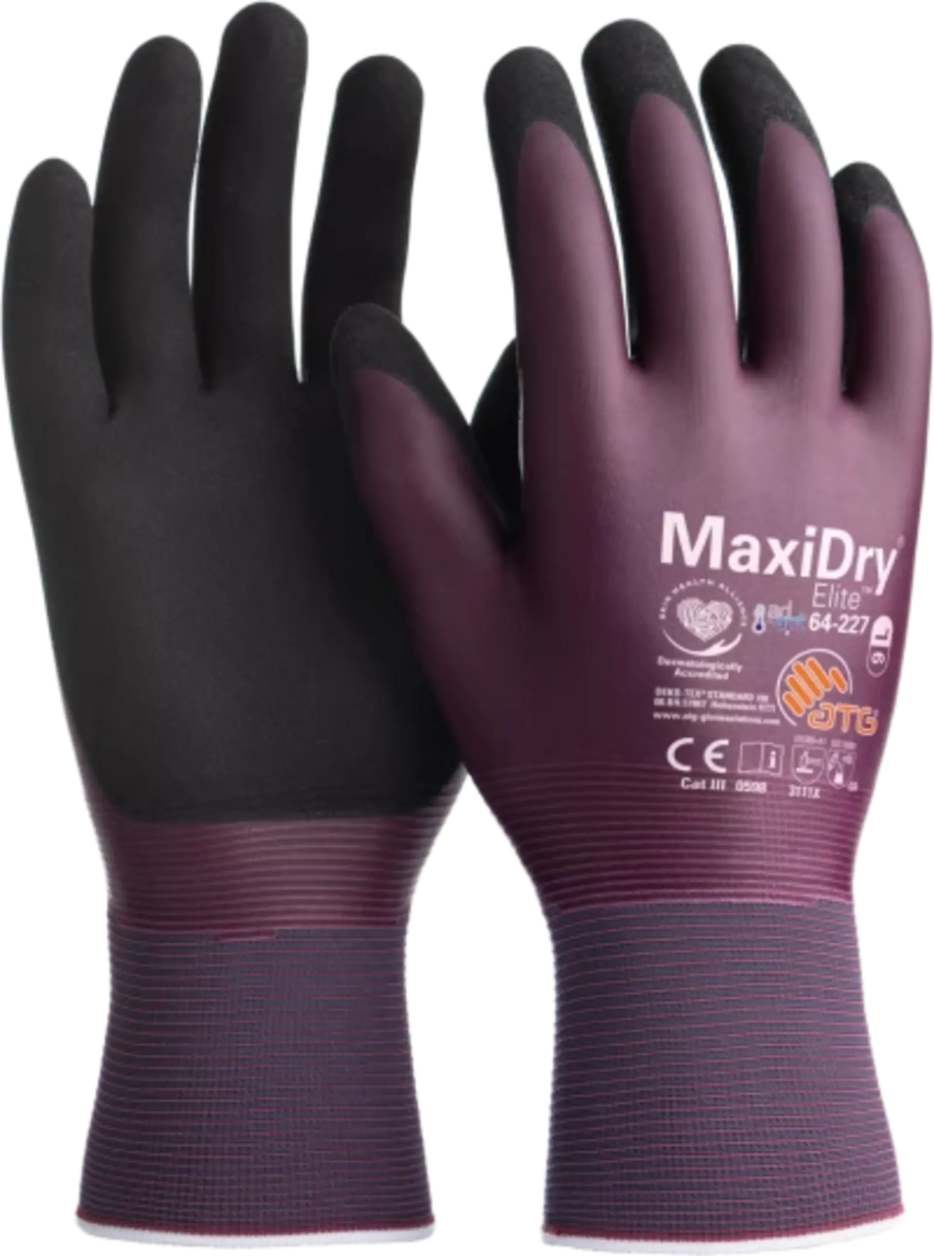 ATG MAXIDRY ELITE 64-227 nitril Rukavice povrstvené 8 M