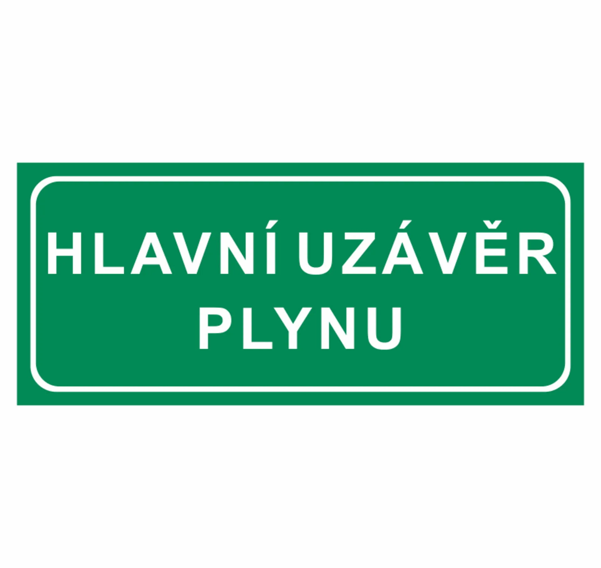 Bezpečnostní značky 7832 Hlavní uzávěr plynu 21x9 plast