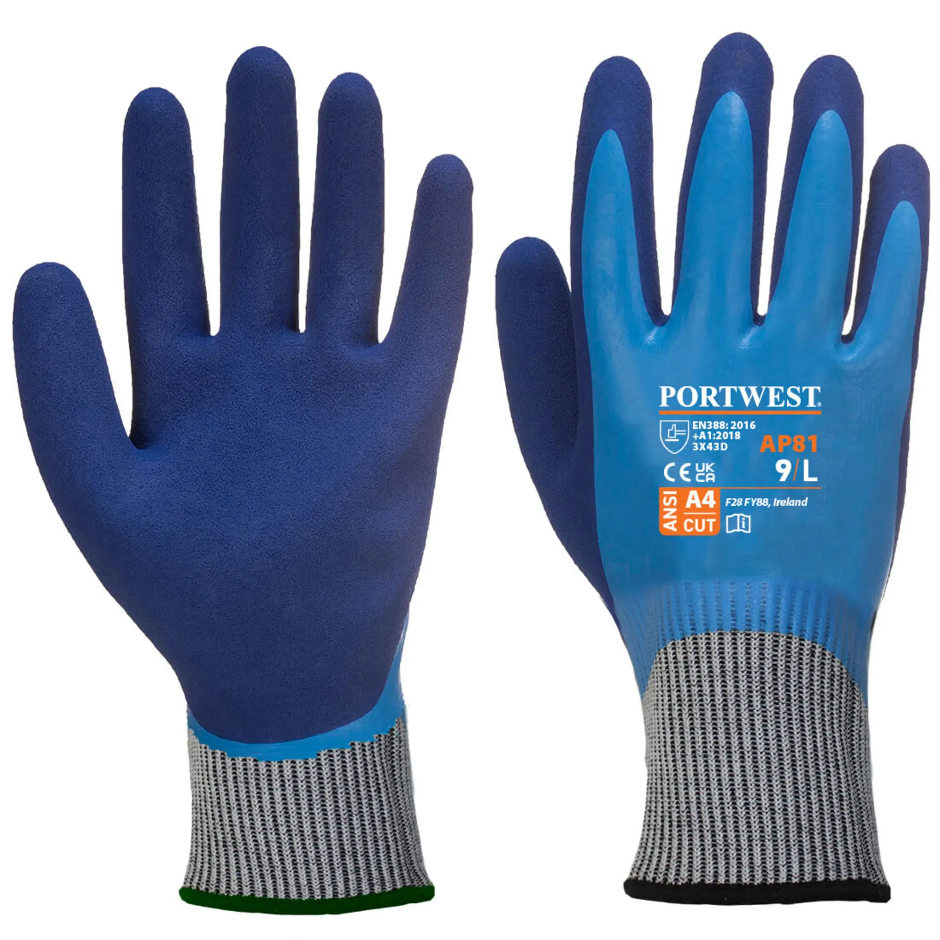Portwest AP81 latex Rukavice protipořezové