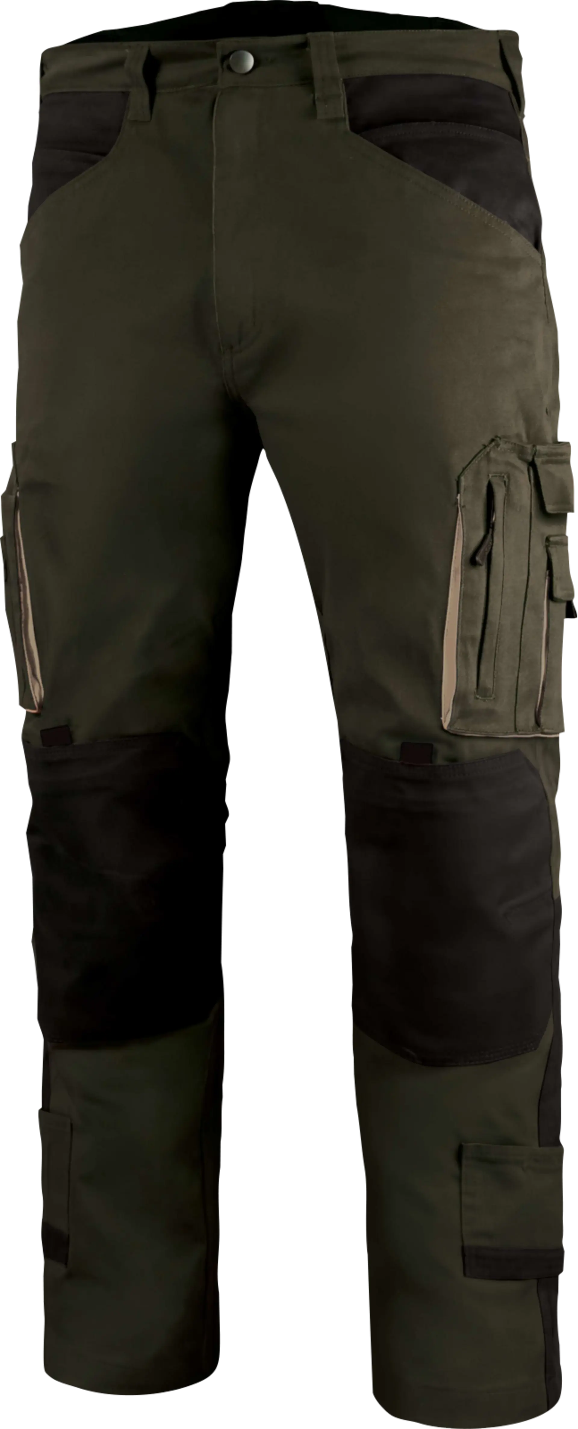 DeltaPlus JACK-TR Kalhoty pracovní do pasu khaki/černá