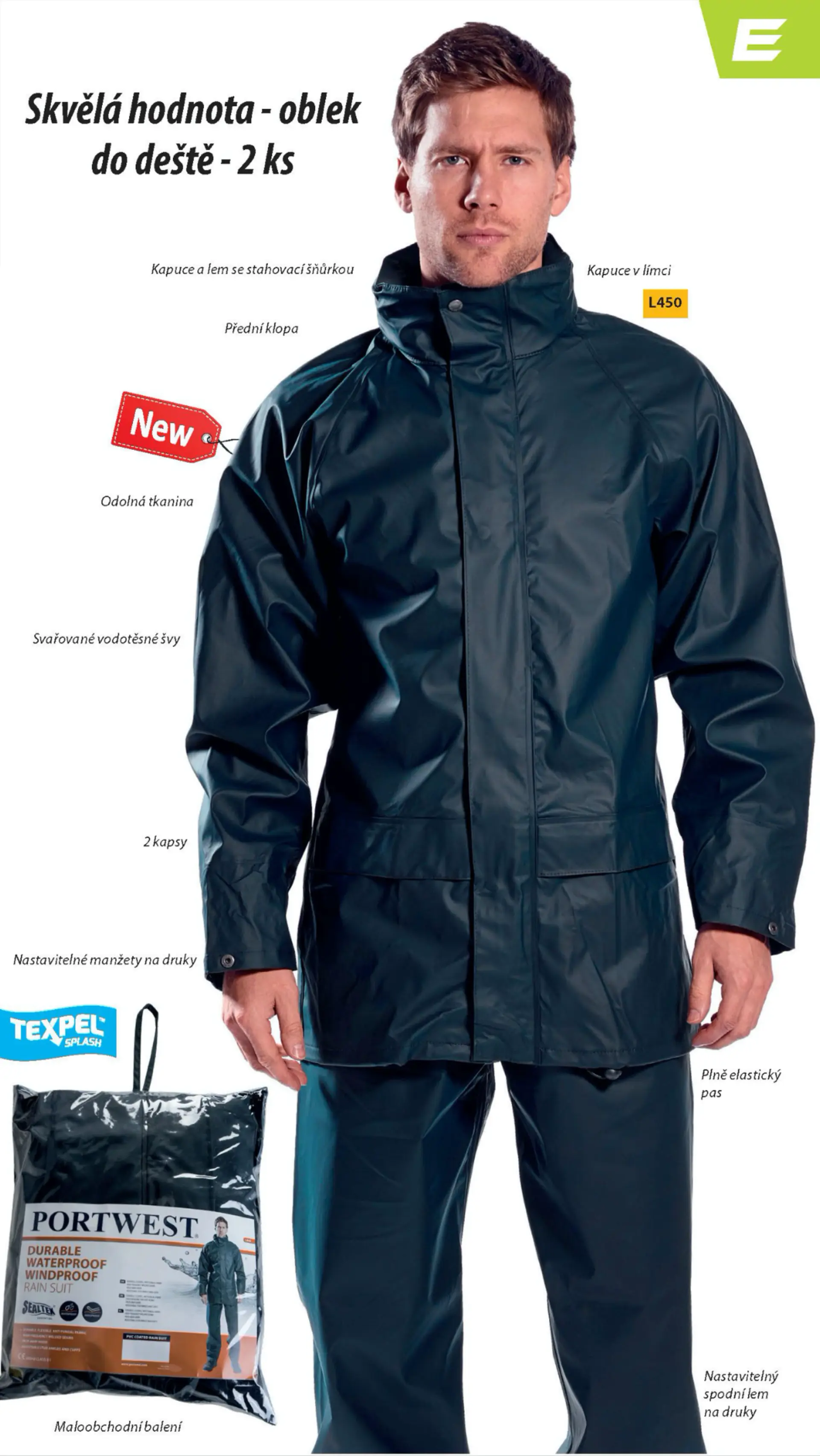 Portwest L450 Sealtex Essential Oblek do deště navy M