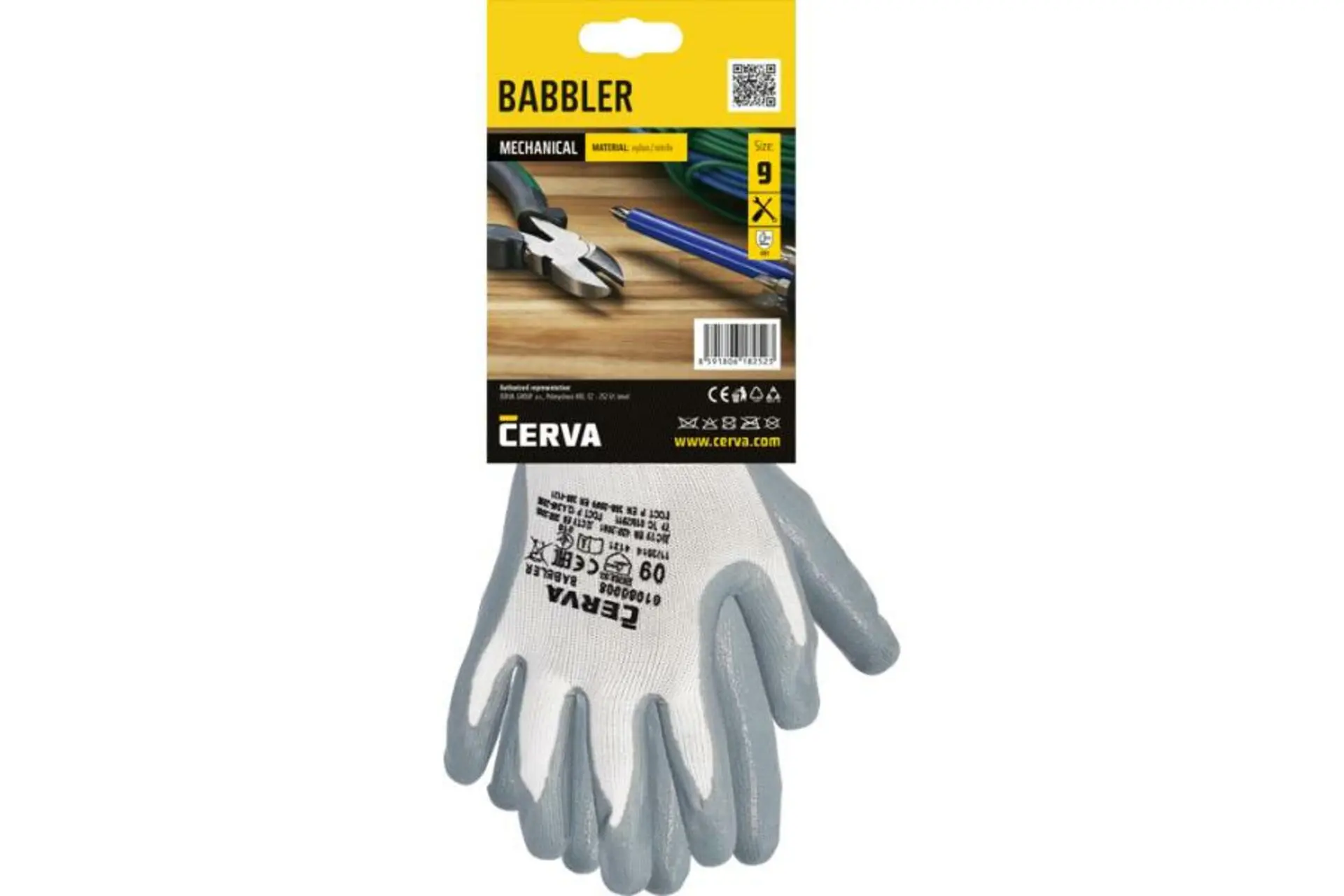 Cerva BABBLER BLISTER nitril Rukavice povrstvené