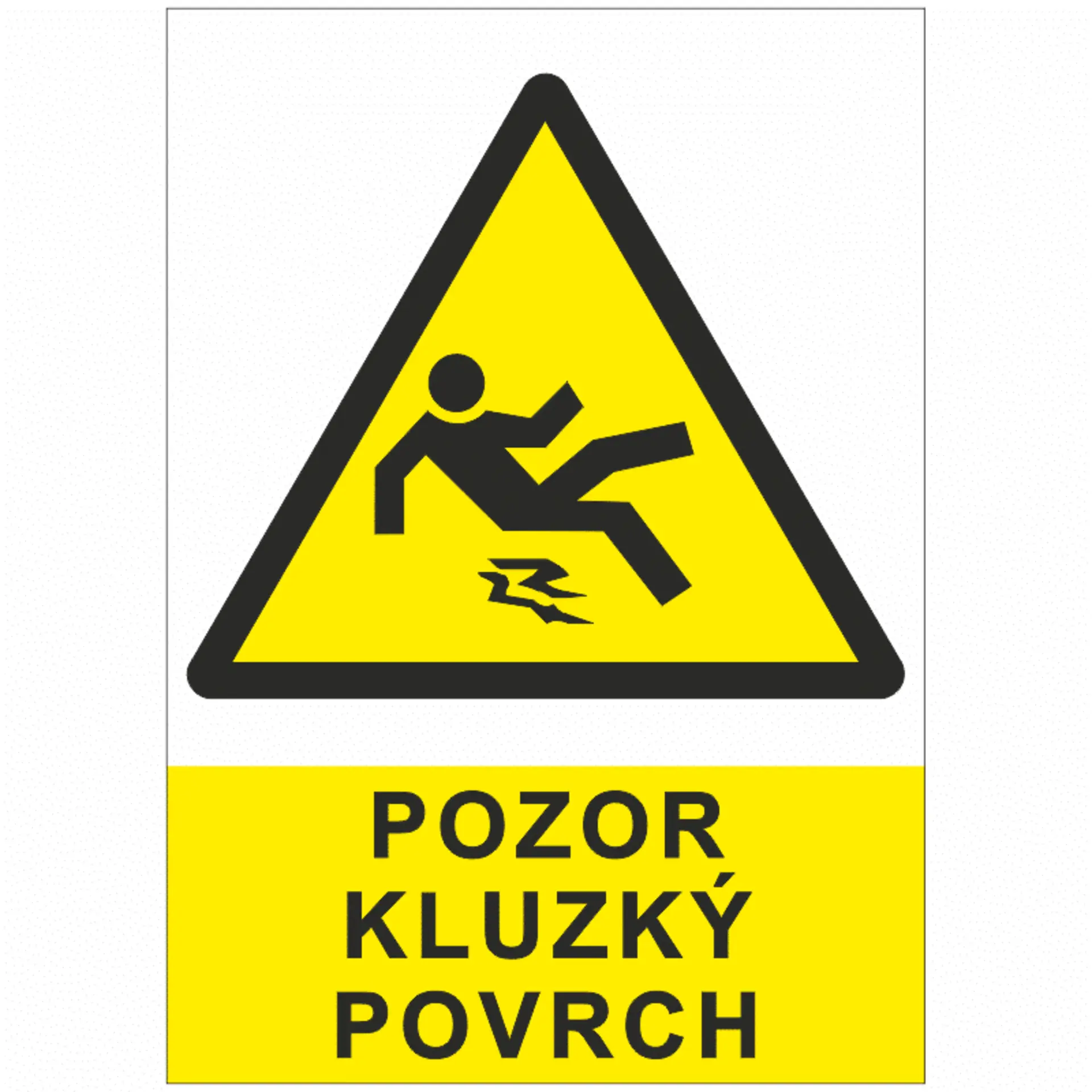 Bezpečnostní značky 1302 A4 fólie Pozor kluzký povrch
