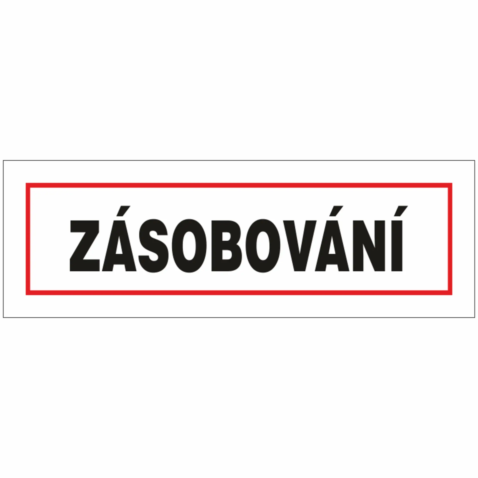 Bezpečnostní značky DT060 21x9 cm plast ZÁSOBOVÁNÍ