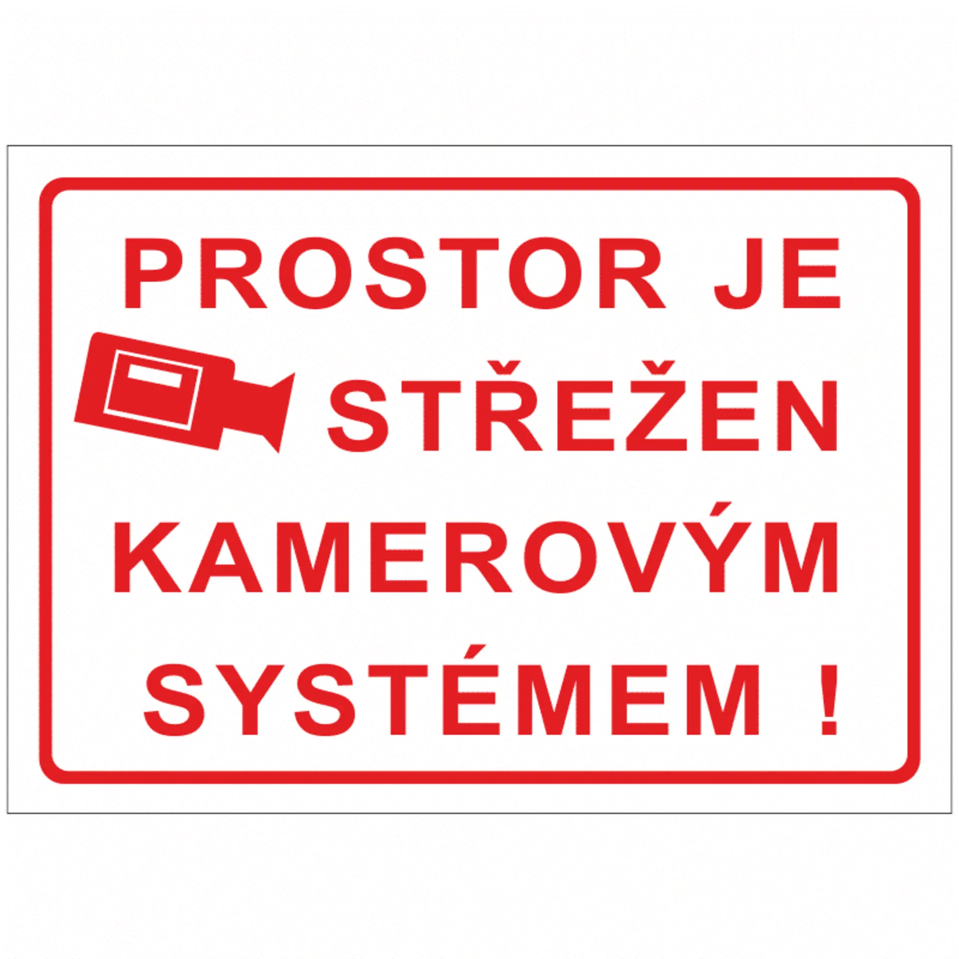 Bezpečnostní značky 4202TCA A4 plast Prostor je střežen kamerovým systémem