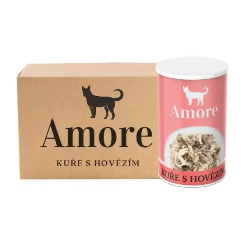 Amore dog Kuřecí s Hovězím 24 x 140g EXP. 4/26
