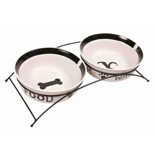 Set keramických misek se stojánkem, 2x0.25l, 13cm, 27x7x14cm