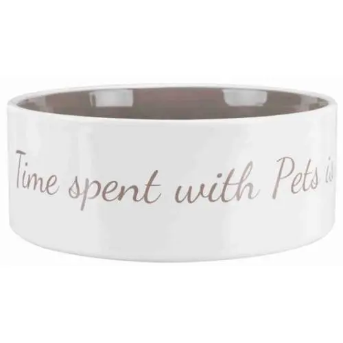 Pet´s home keramická miska, krémovo/ hnědošedá, 0.3l, 12cm