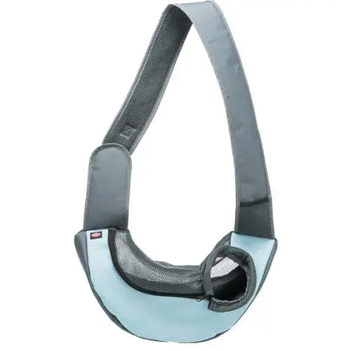 Trixie taška přes rameno SLING, 50 x 25 x 18cm, světlešedá/světlemodrá (max. 5kg)