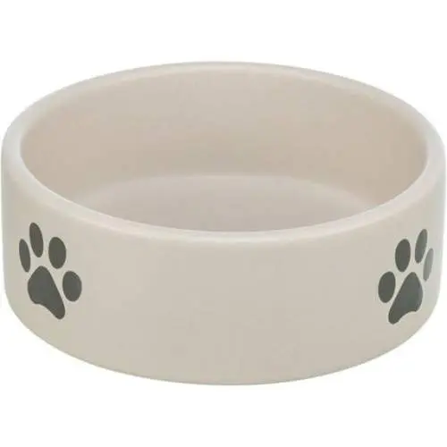 Miska Trixie keramická motiv packy šedá 0.8 l/o 16 cm