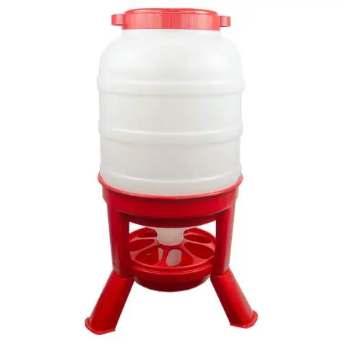 GAUN krmítko pro drůbež s nohami – červené, 40 l