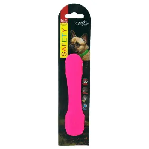 Návlek Dog Fantasy LED svítící růžový