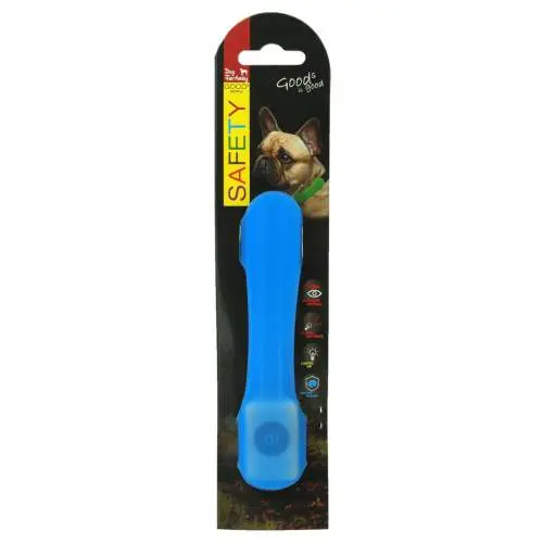 Návlek Dog Fantasy LED svítící modrý