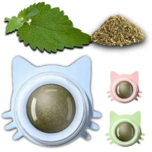 Míč na stěnu Catnip Ball – Ve tvaru kočičí hlavy, zelená