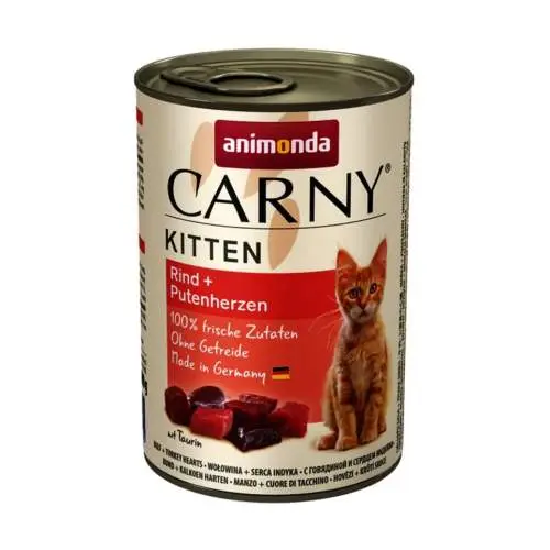 Animonda carny Kitten Hovězí, Krůtí srdce 400 g