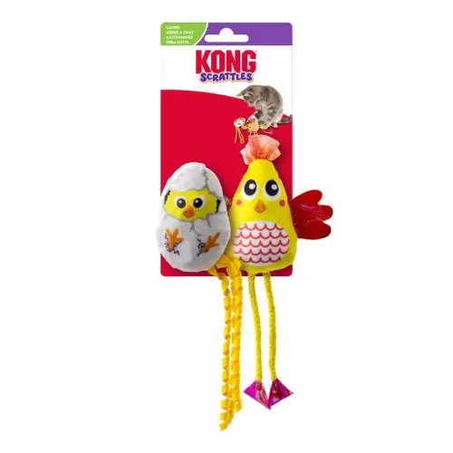 KONG Scrattles Chicken 2-pk
