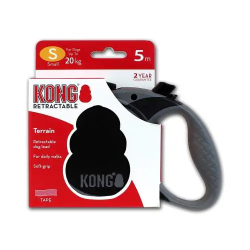 KONG Retractable Leash - Terrain Black S