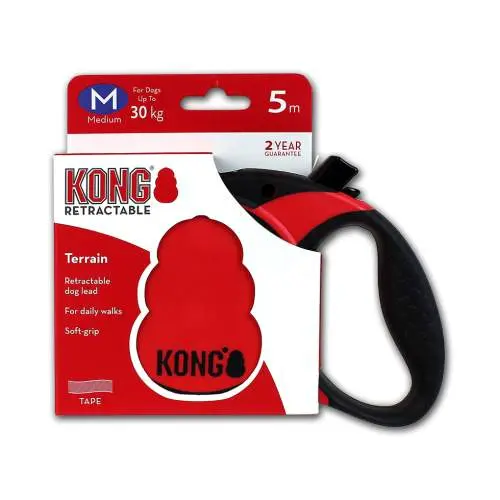 KONG Retractable Leash - Terrain Red M