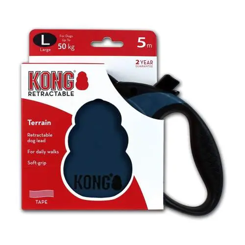 KONG Retractable Leash - Terrain Blue L