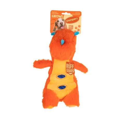 Hračka pro psy - Growl Stomperz Tina the Orange Triceratops